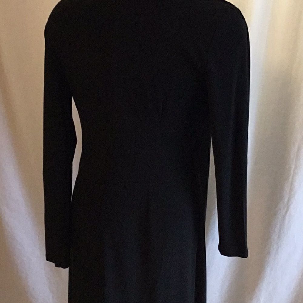 EVAN PICONE black lng sleeve wrap dress in size 10 - Picture 6 of 8